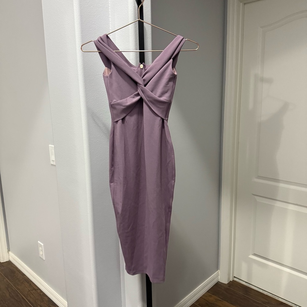 NWT NOOKIE Dolly Midi Dress in Soft Violet Purple Bodycon Stretch Size XS Formal - Picture 2 of 10